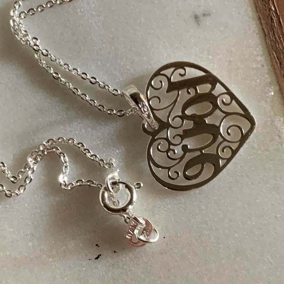 .925 Solid Sterling Silver LOVE Heart Necklace Heart Chain Italian Chain .925 - Picture 4 of 10